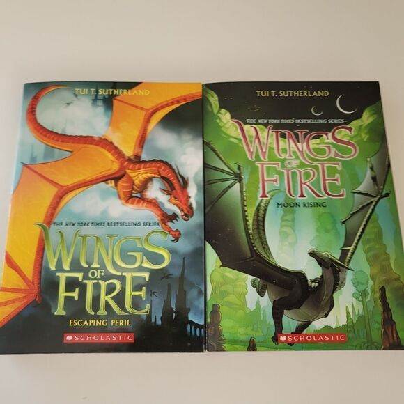 Wings Of Fire Book 6 Moon Rising & Book 8 Escaping Peril NEW T. Sutherland #487 - Picture 2 of 7